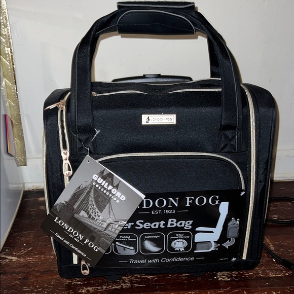 London Fog Black Underseat Travel Bag